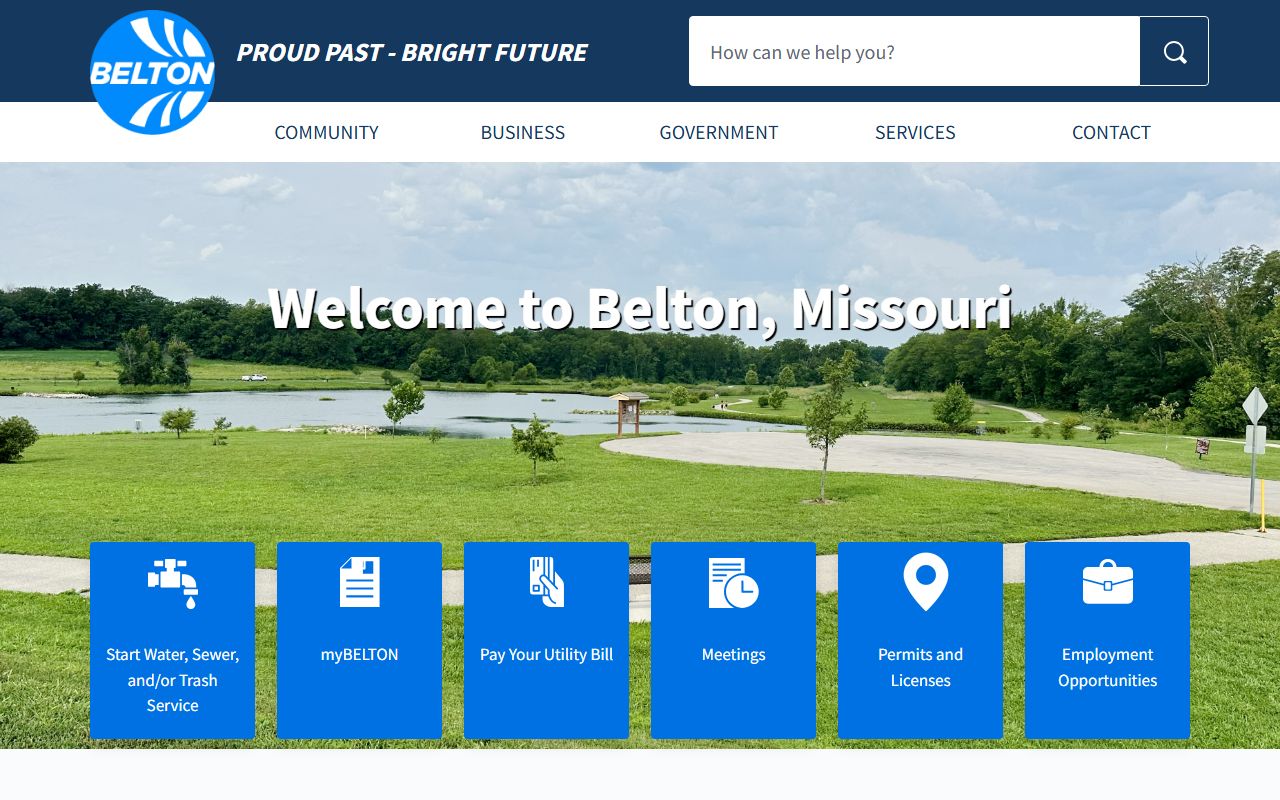Belton city government website for Belton residents directory