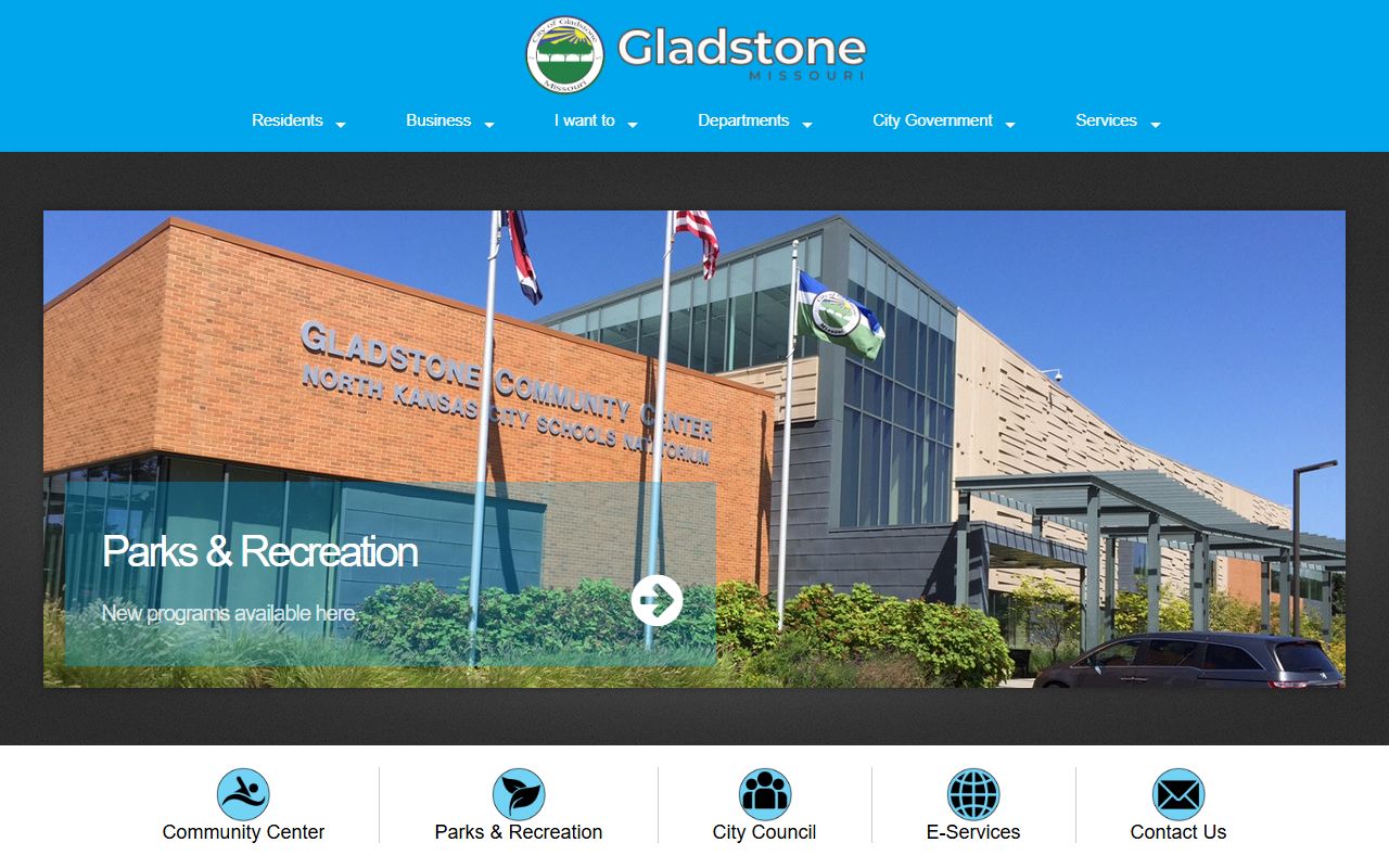 Gladstone city government website for Gladstone residents directory