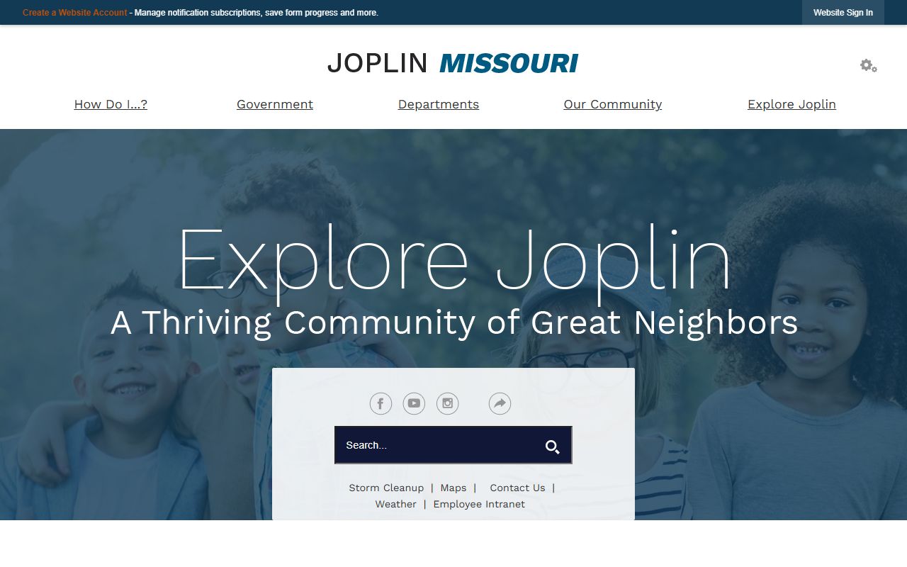Joplin city government website for residents directory search