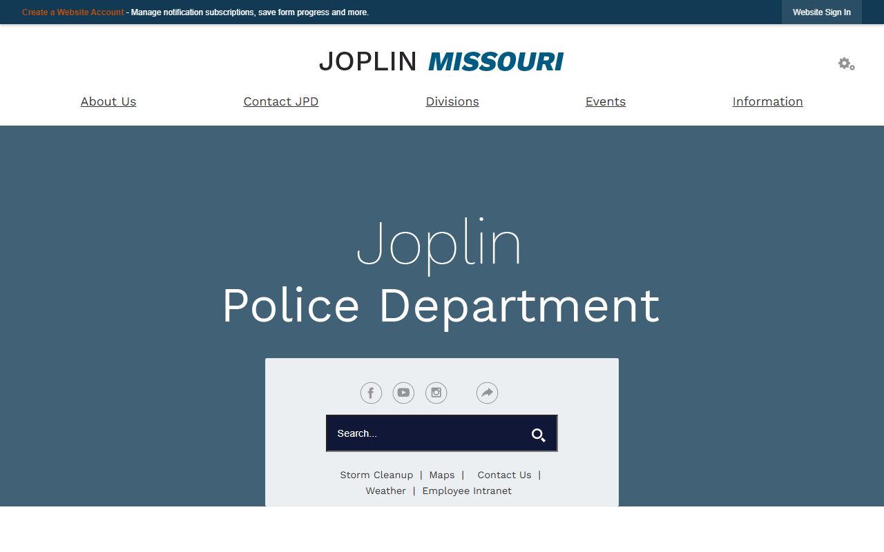 Joplin police department records for residents directory