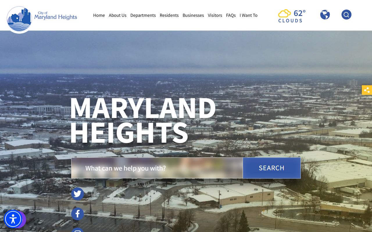 Maryland Heights city government website for Maryland Heights residents directory