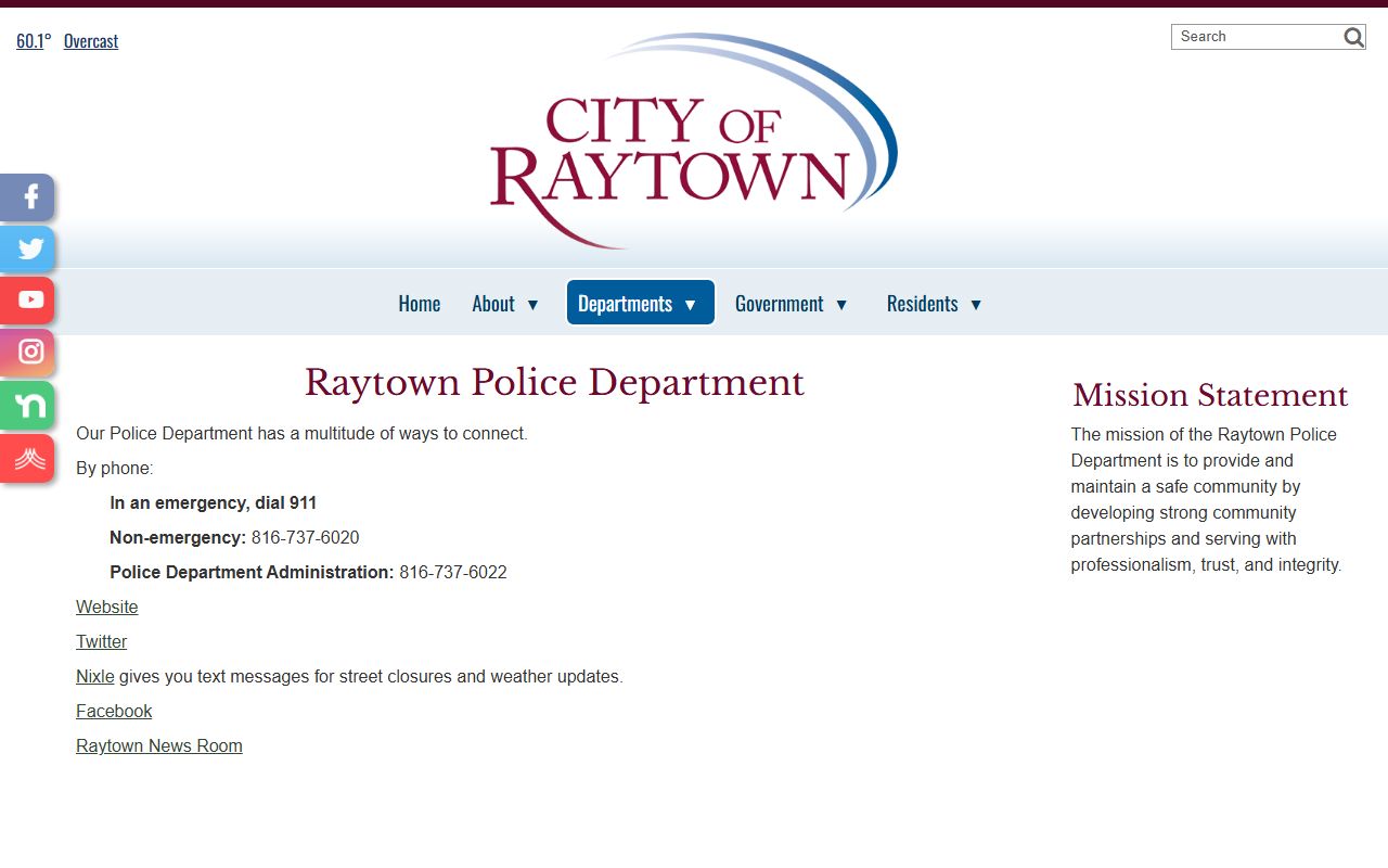 Raytown Police Department records for Raytown residents directory