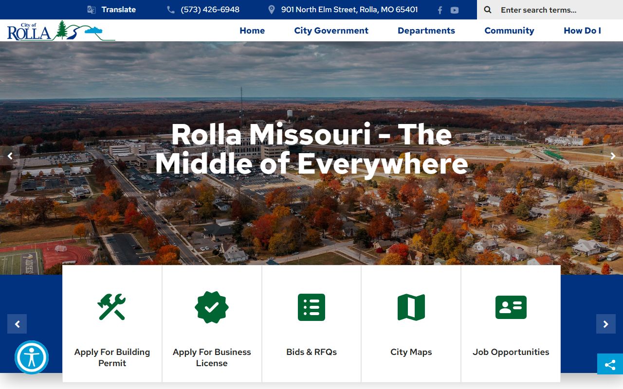 Rolla city government website for residents directory