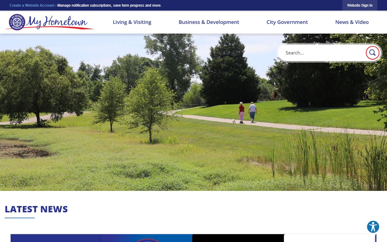 St. Peters city government website for residents directory search