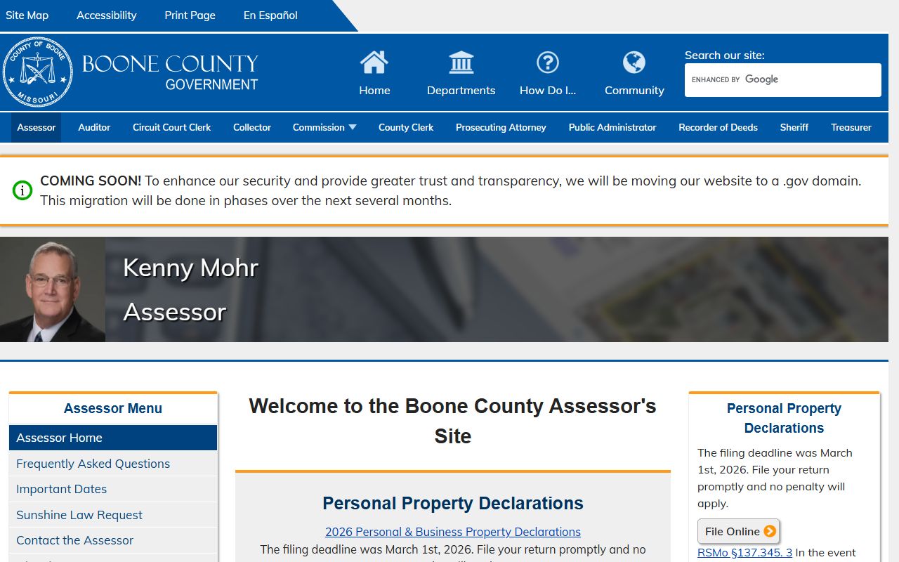 Boone County Assessor property search for residents directory