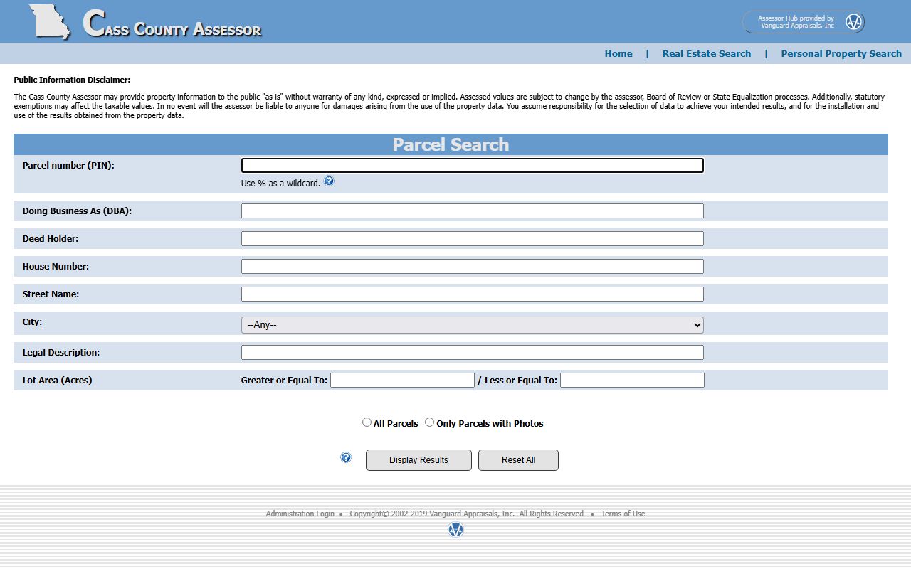 Cass County Assessor property search for residents directory