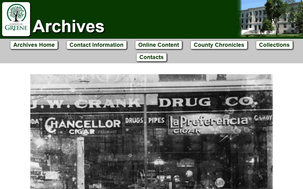 Greene County Archives and Records Center for residents directory research