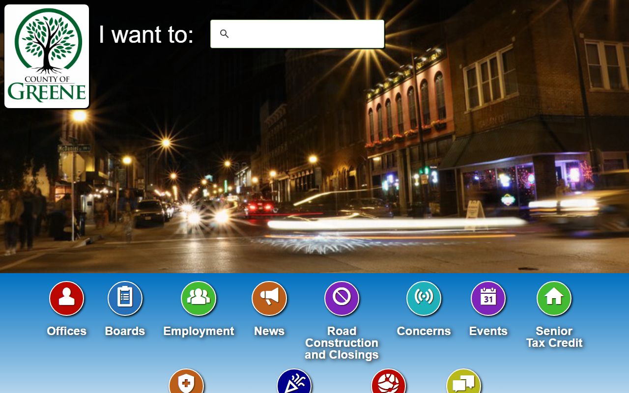 Greene County government website for residents directory search