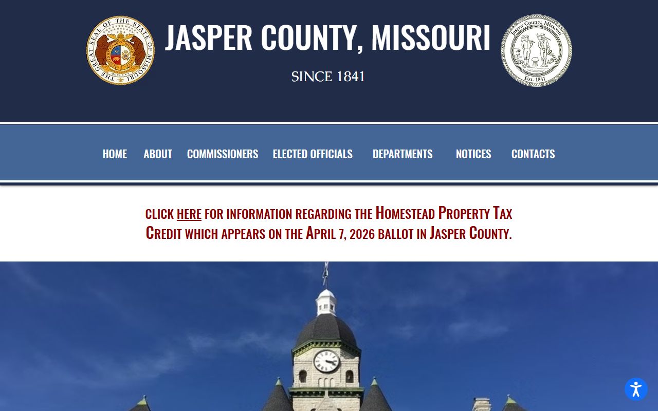 Jasper County government website for residents directory search