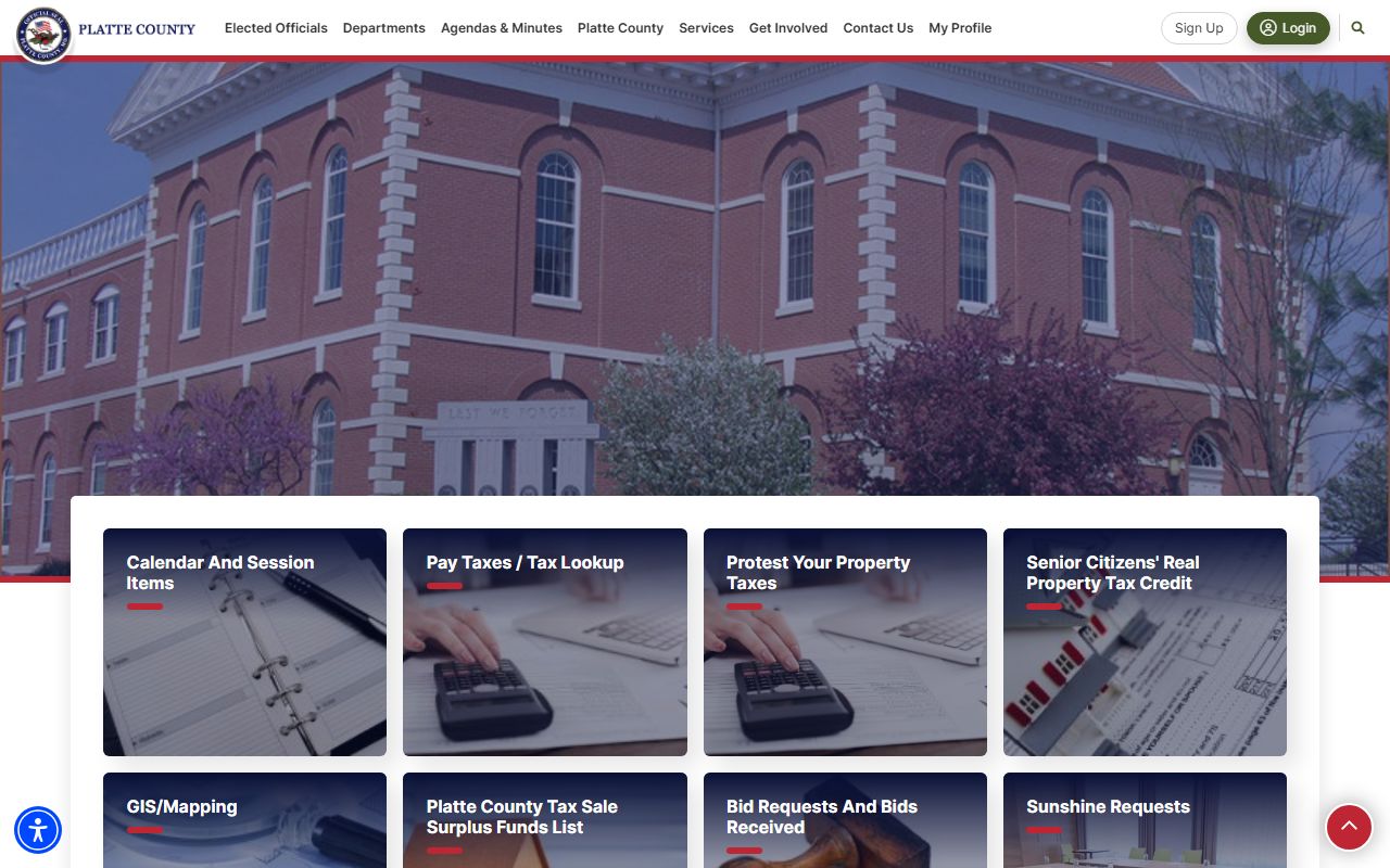 Platte County government website for residents directory search